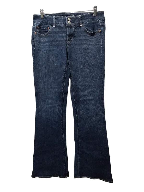 Blue Denim Jeans Flared American Eagle, Size 10