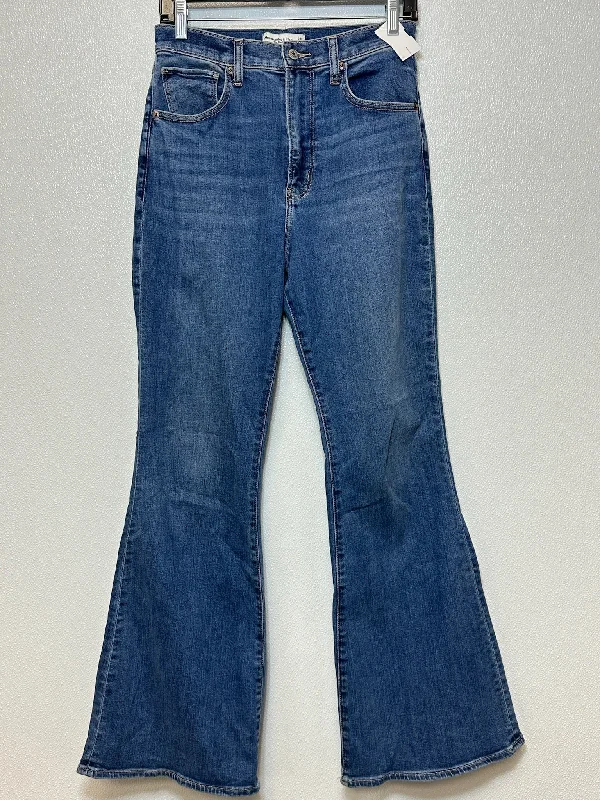 Denim Jeans high rise Flared Abercrombie And Fitch, Size 6