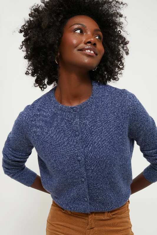 Denim Blue Riley Cashmere Cardigan