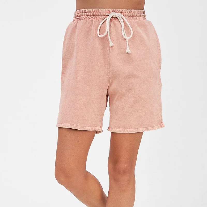 French Terry Knit Shorts (Peach)