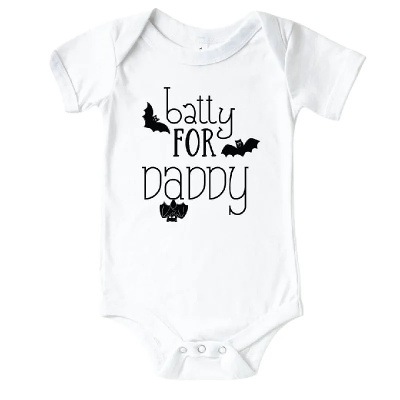 Batty For Daddy Graphic Bodysuit | White