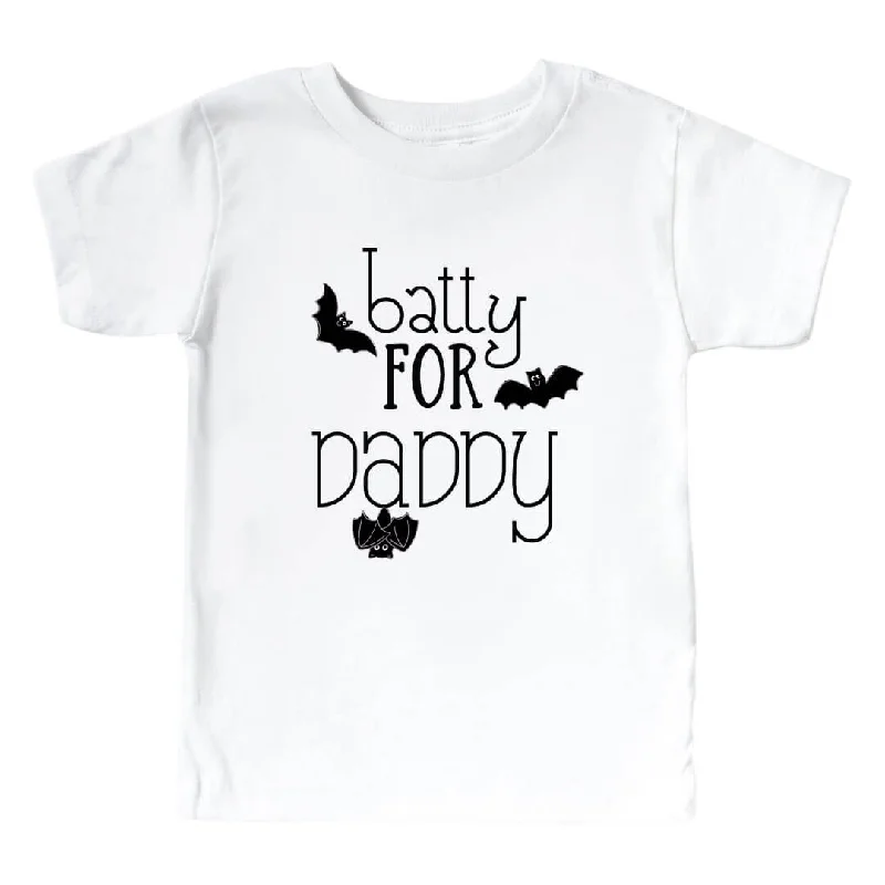 Batty For Daddy Kids Graphic Tee | White