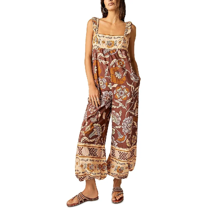 Bali Albright Womens Cotton Printed Jumpsuit