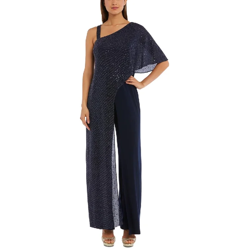 Womens Knit One Shoulder Jumpsuit