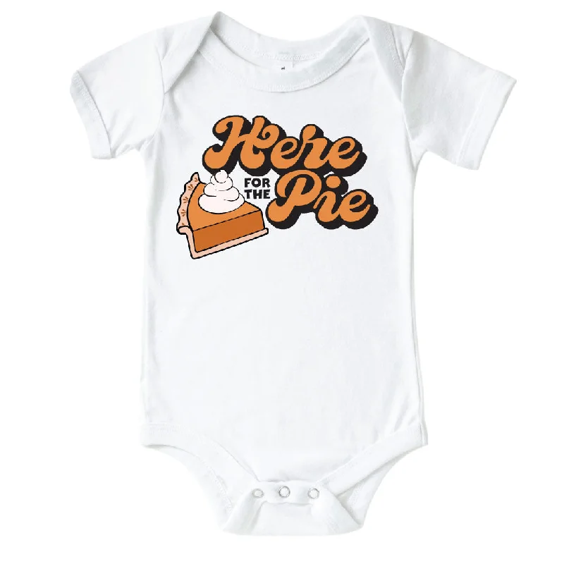 Here For The Pie Graphic Bodysuit | White