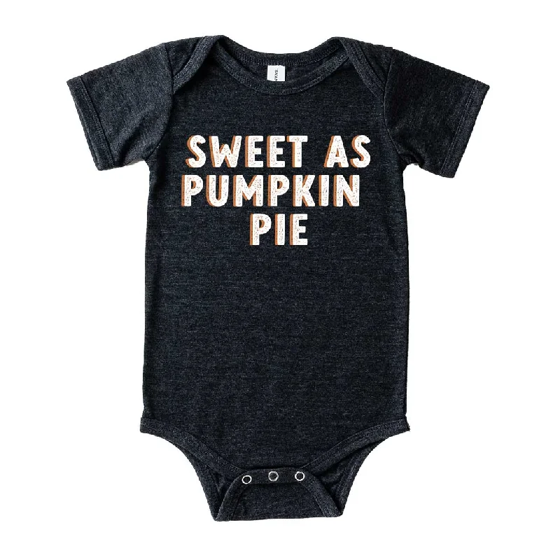 Sweet As Pumpkin Pie Graphic Bodysuit | Dark Grey Heather