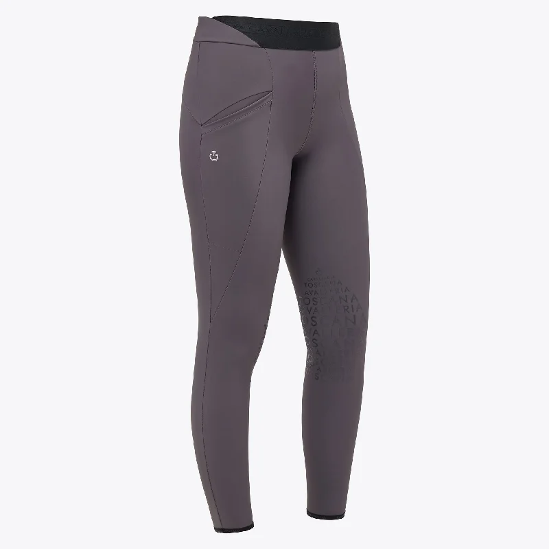 CT Nylon Knit Waistband Riding Leggings