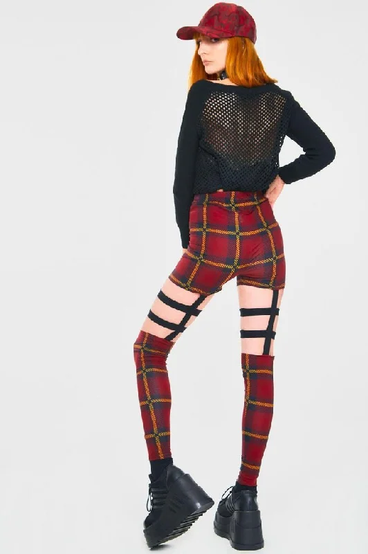 Passionate By Nature Plaid Harness Leggings