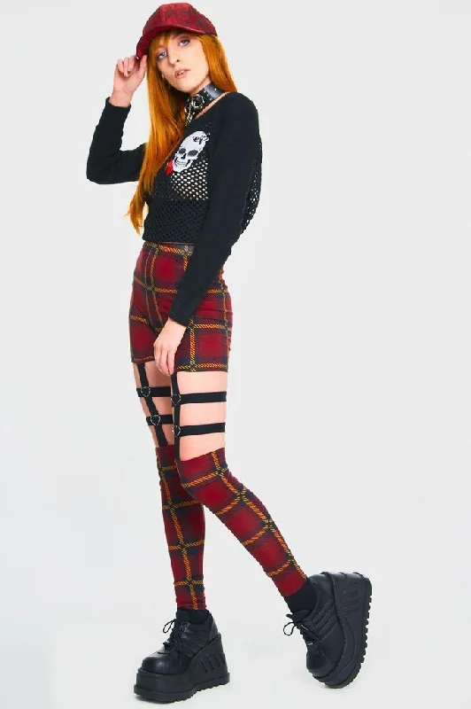 Passionate By Nature Plaid Harness Leggings