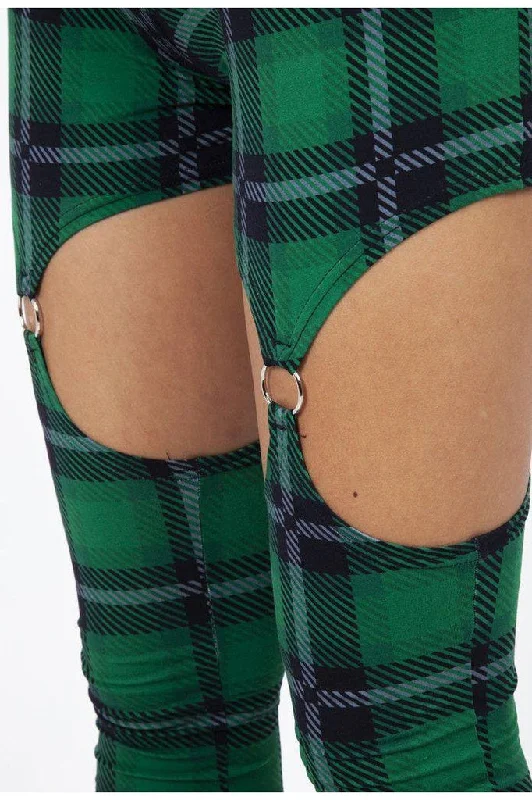 Round In Circles Plaid Harness Leggings