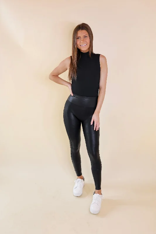 SPANX | Faux Leather Leggings in Black