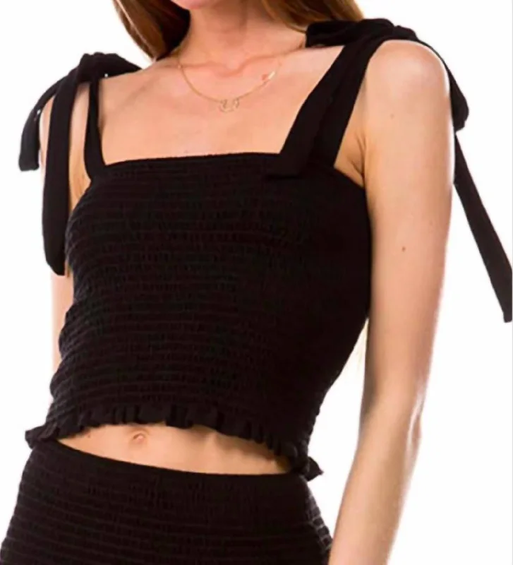 Tie One On Tube Top In Black