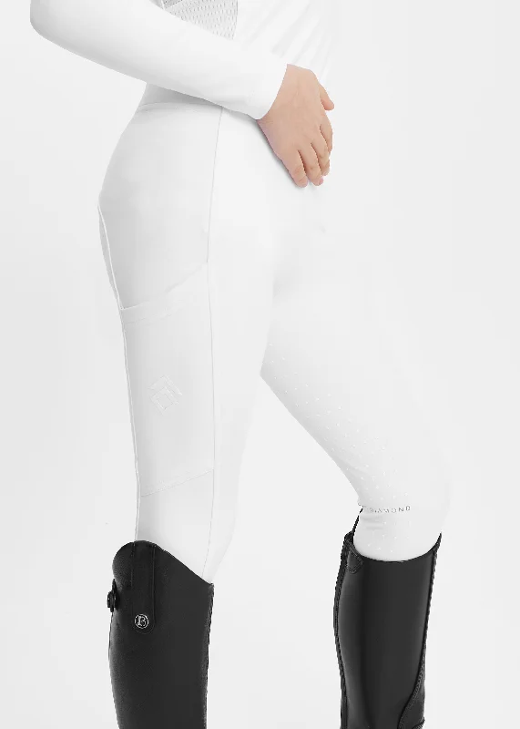 YR White Full Seat Riding Leggings